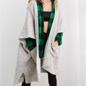 AE ribbed cape sweater